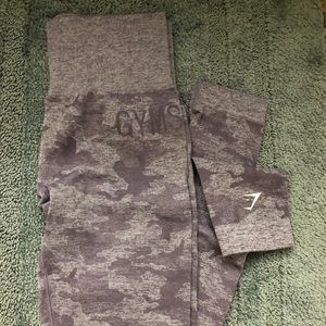 Gymshark XS Camo Seamless Leggings in Lavender